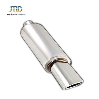 High Flow Universal Sliver Stainless Steel Exhaust Muffler with Outlet Square