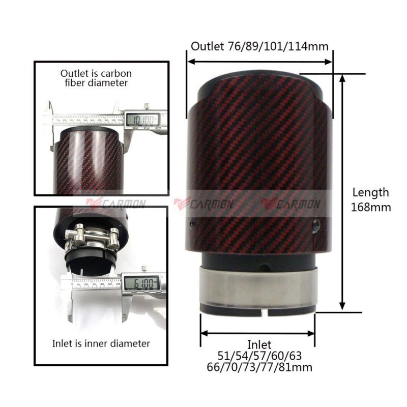 Slash Cut Single out Carbon Fiber Exhaust Tips for BMW 3 Series 335I 335D E90 E91 E92 E93