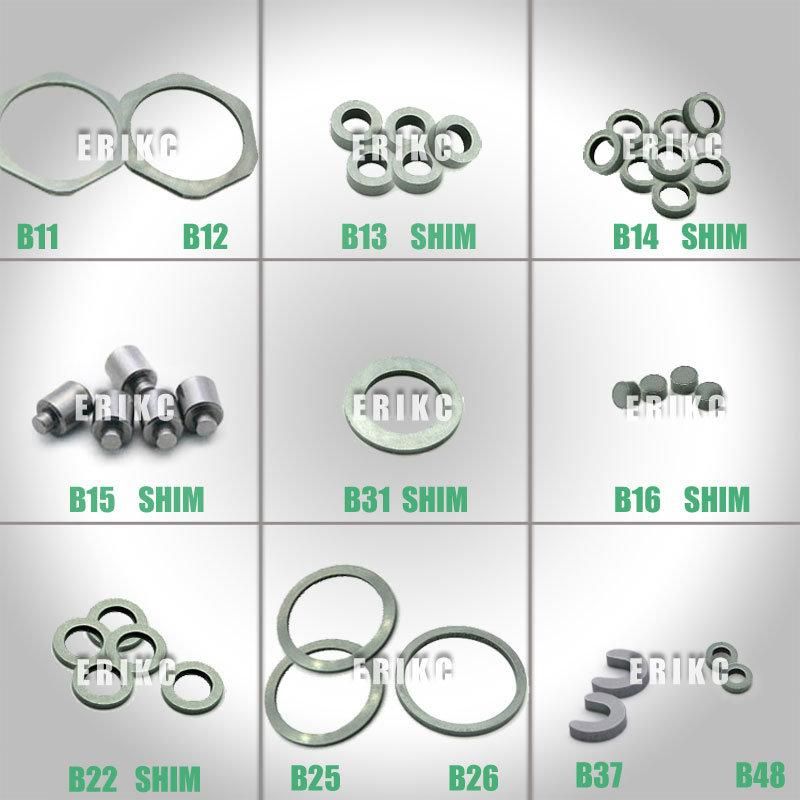 Erikc B11 Common Rail Injector Shims and Gasket Repair Kit, Fuel Injector Adjustment Standard Sealing Washer Size 1.20--1.38mm
