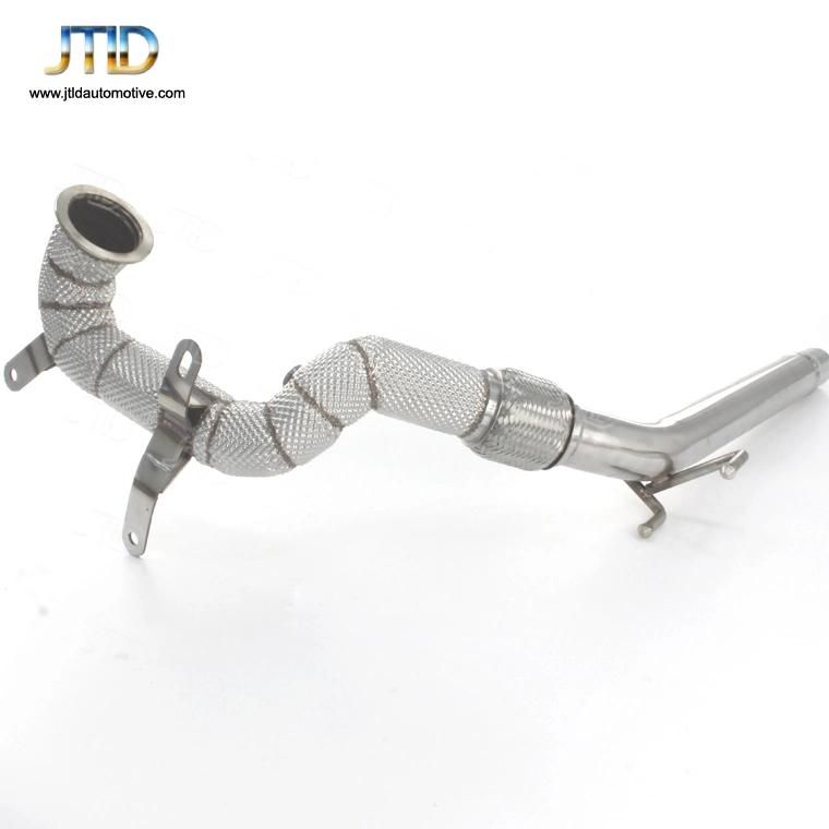 304 Stainless Steel High Performance Exhaust Downpipe with Heat Shield for Audi A3 1.4