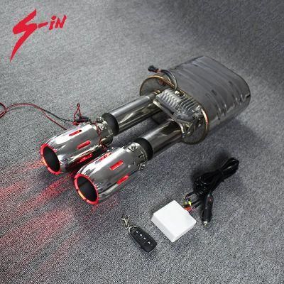 Global Sale Double Outlet Electric Valved Control Exhaust Muffler