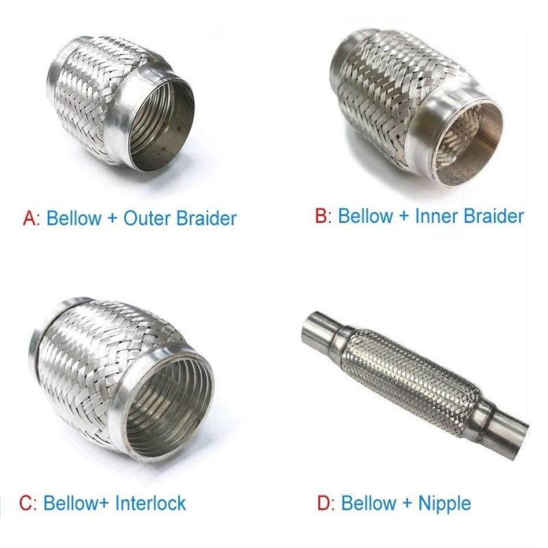China Auto Exhaust Bellow with Stainless Steel Universal Corrugated Exhaust Pipe