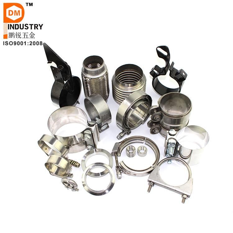 4.0 Inch V-Band Stainless Steel Exhaust Clamp with Flange Stainless Steel Auto Exhaust Pipe Turbo Vibrant V Band Clamp Hose Clamp T Bolt Clamp O Band Clamp