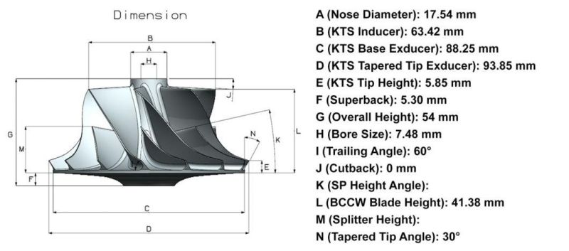 New for Chevy 6.6L Duramax Lb7 766172-5001 Gt3788r Turbo Billet Wheel Milling Turbocharger Turbo
