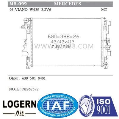 Auto Parts for Benz Radiator for Viano W639 3.2V6&prime;03- Mt