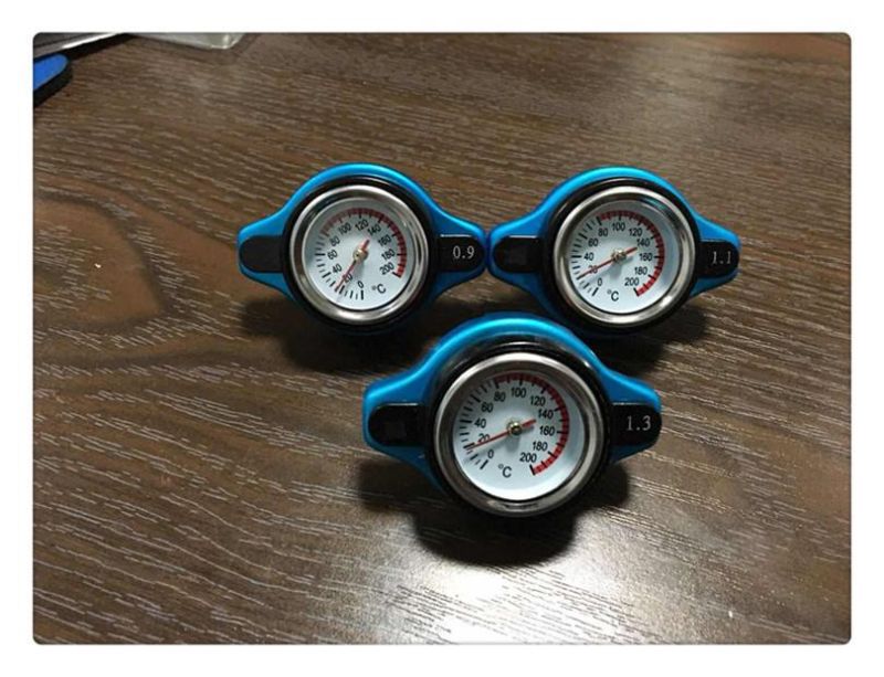 Racing Radiator Cap 0.9 Bar 1.1 Bar 1.3 Bar with Temperature Gauge