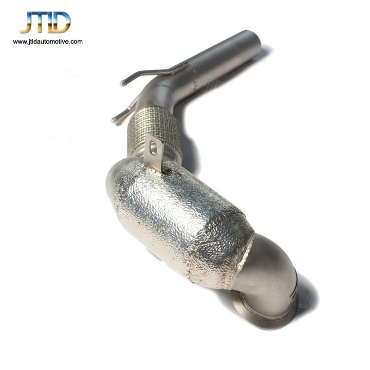 High Quality Customized Exhaust Downpipe with Cat Heatshield for VW 7.5 Gti