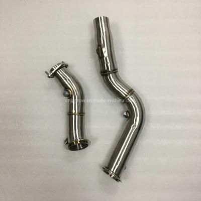 3&prime;&prime; Stainless Steel Catless Exhaust Downpipe Fits for S55 14+ BMW M3 M4 2015 2016 2017