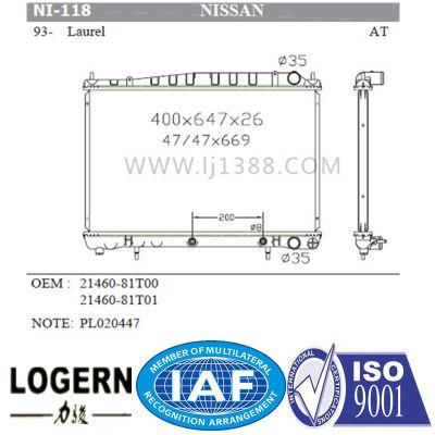 Aluminum Radiator for Nissan Laurel&prime;93-99 at