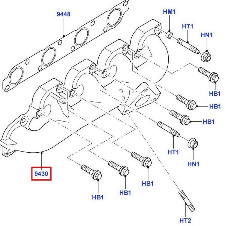 1434869 Genuine Atuo Parts for Ford Transit Exhaust Manifold 6c1q 9430 C1d