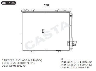 Hot Sales for Benz Auto Condenser for E-Class W210 (95-)