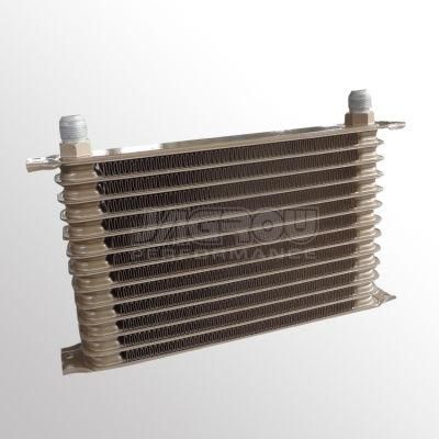 Aluminum Trust Greddy Type Gold Oil Cooler 10 Row with An10 Thread