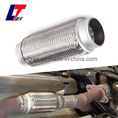 Exhaust Muffler Silencer Pipe Stainless Steel Double Braid Auto Exhaust Flexible Pipe