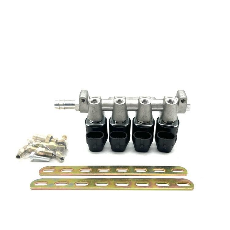 Sequential LPG Motorcycle Parts Lr 2/3 Ohm CNG Injector Rail Kit for Other Auto Oil/Gas Conversion Engine Rail Parts Kit