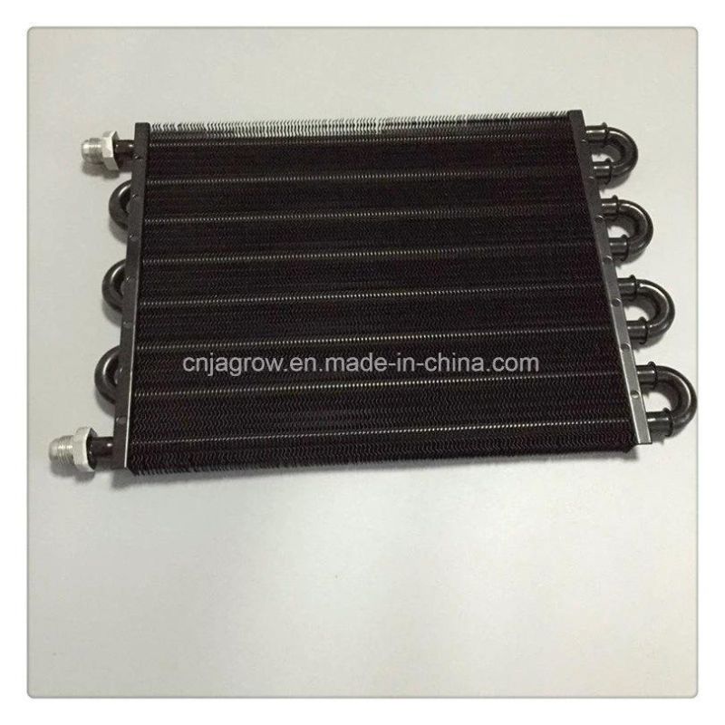 8 Row Tube Fin Oil Cooler Kit with An8 Fitting Black Color