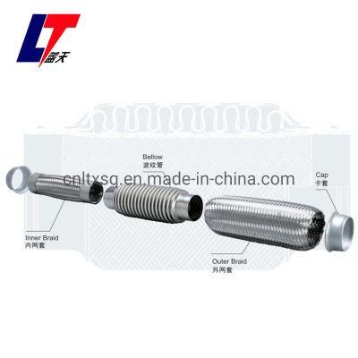 1.75&quot;X4&quot; Car Muffler Silencer Exhaust Flex Pipe in Stainless Steel