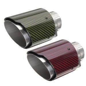 Exhaust Tip -3.5&prime;&prime; Inlet Bolt on Design- Black Coated Stainless Steel Car Muffler Tips 3.5&quot; ID X 4&quot;Od X 7&quot;L