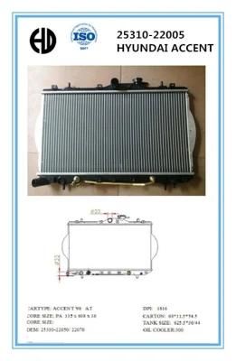 High Quality Car Radiator for Hyuandai Accent 98&prime;