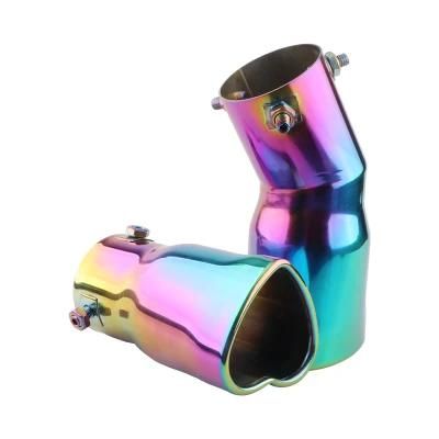 Colorful Straight Car Accessories Heart Shape Exhaust Tips Muffler
