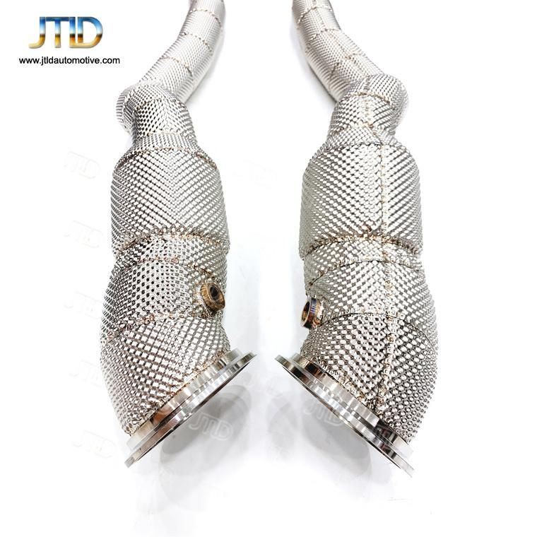 304ss Heat Shield Straight Through Exhaust Downpipe for Ferrari F12