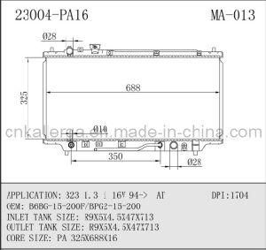 Auto Radiator for Mazda 323 Protege 95-98 at 23004 (MA-013/007)