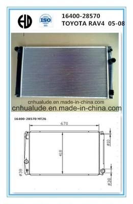 High Quality Aluminum Brazed Welding Car Radiator for Toyota RAV4 05-08