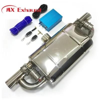 High Quality T-Type One Inlet Dural Outlet Exhaust Muffler with Vacuum Valve Cutout Remote Control