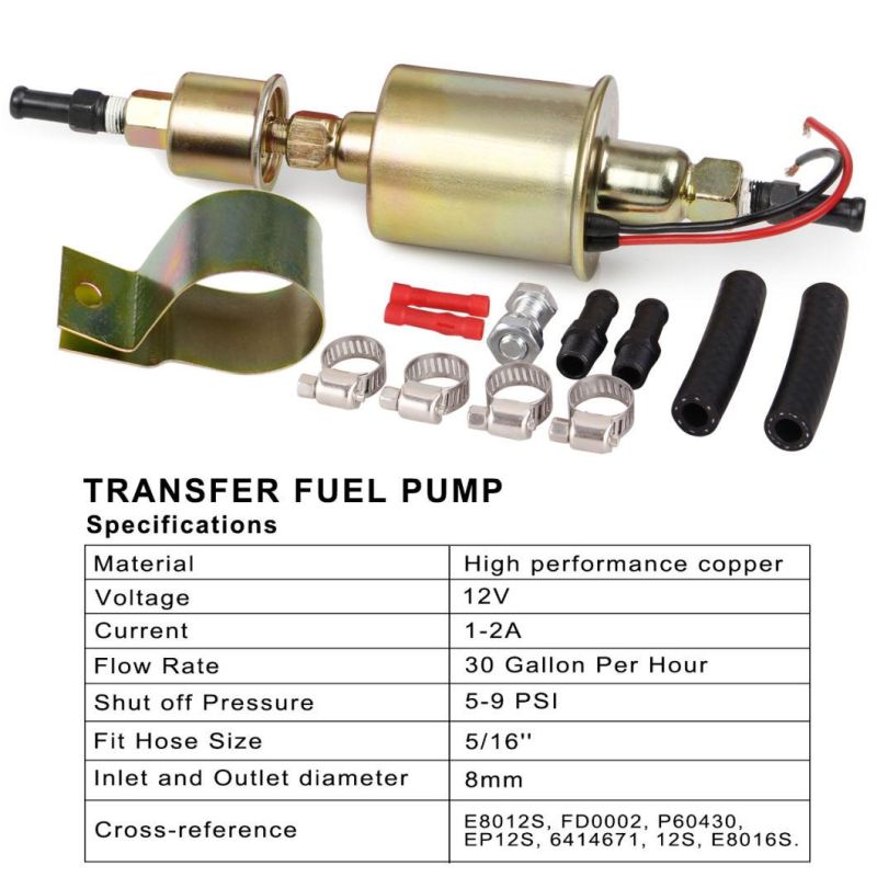Motorcycle Parts Engine Gasoline Fuel Pump External Type Easy Install