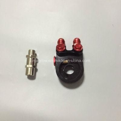Aluminum An10 Oil Filter Cooler Sandwich Plate Adapter with Thermostat