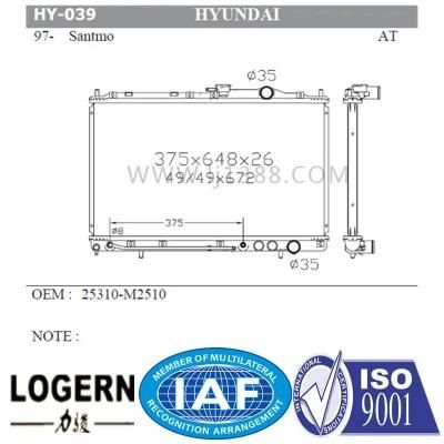 Auto Radiator for Hyundai Santmo&prime;97- at OEM: 25310-M2510