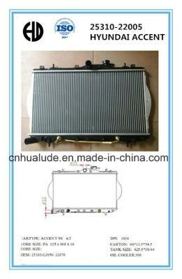High Quality Aluminum Brazed Welding Car Radiators for Hyundai Accent Oe: 25310-22005