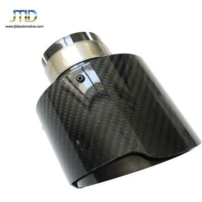 Wholesale Exhaust Tip Bolt-on Exhaust Pipe Glossy Tailpipe Stainless Steel Polished Carbon Fiber Muffler Tip