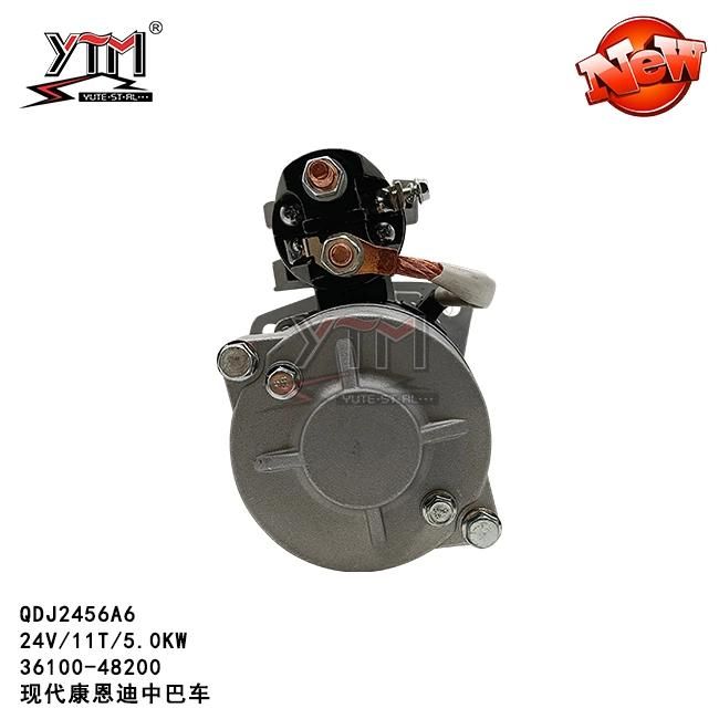 Ytm Starter Motor Qdj2456A6 - 24V/11t/5.0kw for Hyundai 36100-48200