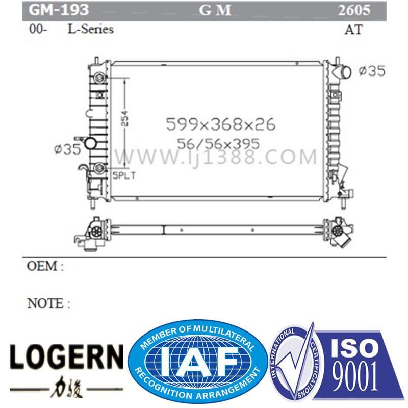 Brazed Aluminum Radiator for L-Series′00- at Dpi: 2605