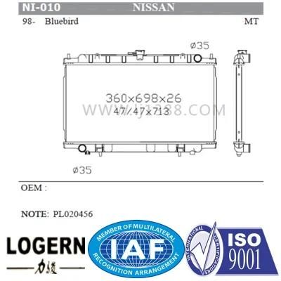 Auto Parts Aluminum Radiator for Nissan Bluebird&prime;98- Mt