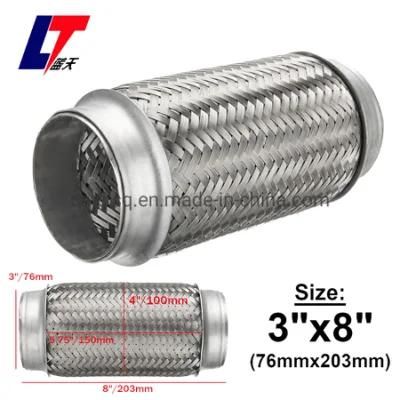 Stainless Steel Performance Car Exhaust Silencer Flexible Pipe Without Nipples