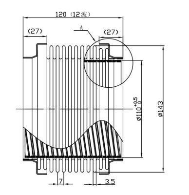 Hot Sale Truck Exhaust Corrugated Muffler Pipe