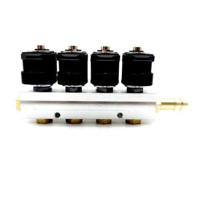 Llano LPG CNG Rail Injector Ln-Acw04 for 4 Cylinder Sequential Fuel Gas Injection Systems