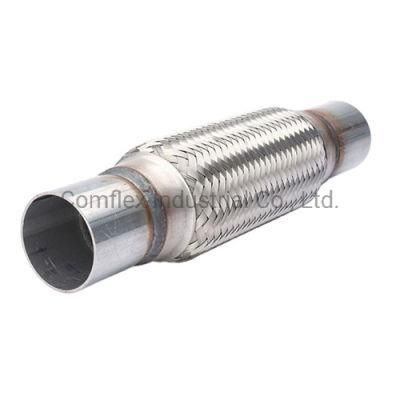 Muffler Parts Exhaust System Flexible Pipe Connector with Mesh Braid and Interlock Hose~