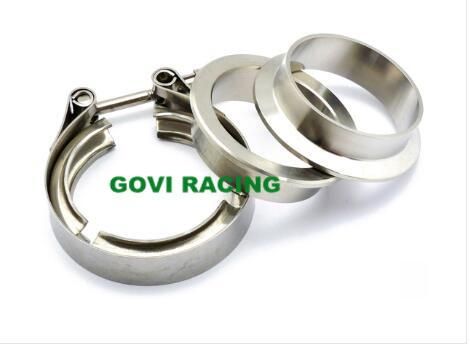 304 Stainless Steel V Band Clamps with Flanges for Exhaust Pipe