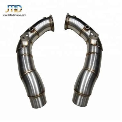 3&quot; Stainless Steel Catless Downpipes Decat for F10 M5 F12 F13 M6 Downpipe 2012+