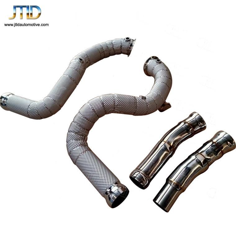 Wholesale 304 Ss Exhaust Downpipe for Benz Amg Gt with Heat Shield