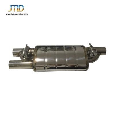 Universal Square Single Inlet Dual Outlet Stainless Steel Muffler with Vacuum Cutout Valve