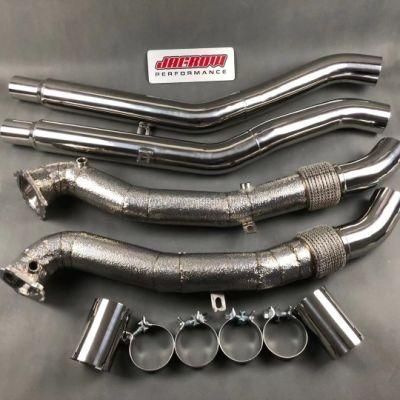 Jagrow Heat Shield Design Custom Exhaust Downpipe for Audi S6 S7 RS6 RS7 C7 4G 4.0t Downpipe