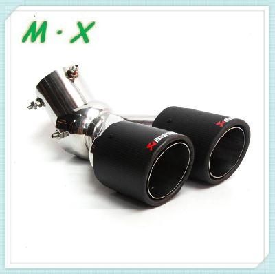 Hot Sales Carbon Fiber Muffler Inlet 63mm 66mm 70mm 73mm 76mm Universal Glossy Black Carbon Fiber Exhaust Tip Muffler Pipe Matt Black