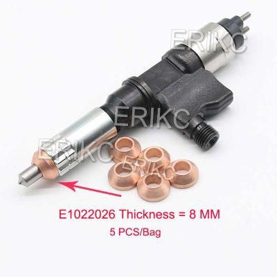Erikc Denso Common Rail Injector Copper Shim E1022026 Injector Copper Washer Thicknes 8 mm 5 PCS/Bag