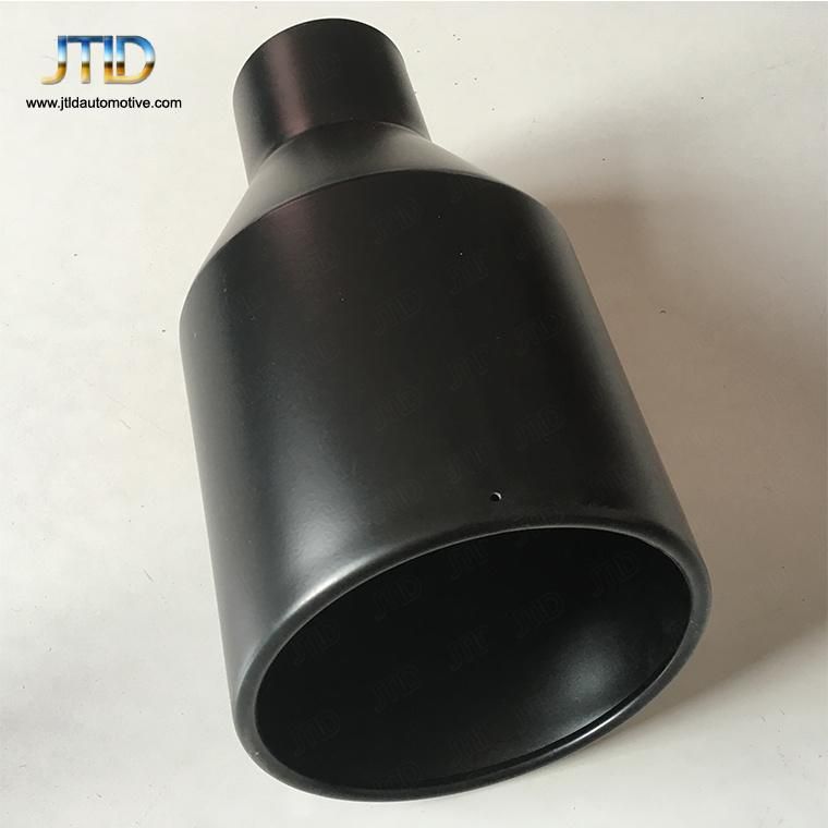 Universal Black Exhaust Tip 2.5 Inch Inlet 3.5inch Outlet 18 Inch Long Rolled Angle Cut Truck Exhaust Tip