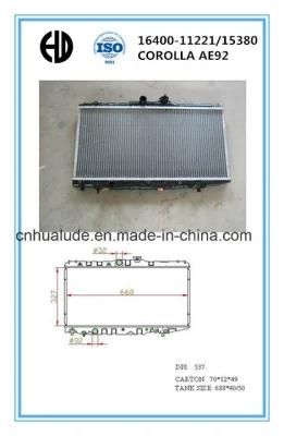 High Quality Aluminum Brazed Auto Radiator for Corolla Ae92