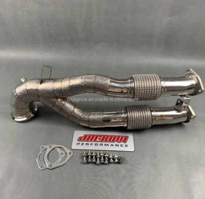 Jagrow Heat Shield Design Exhaust Downpipe for Audi Ttrs 8p RS3 2.5 Tfsi Evo Ea855 2017+ Downpipe