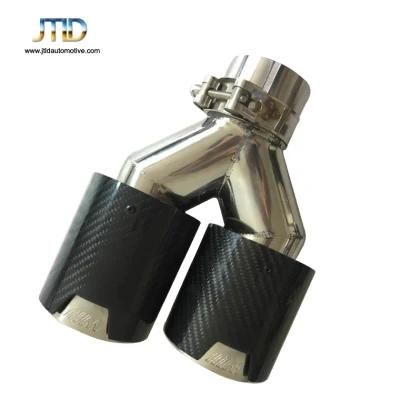 High Flow Dual Outlet Stainless Steel Carbon Fiber Exhaust Tips for BMW